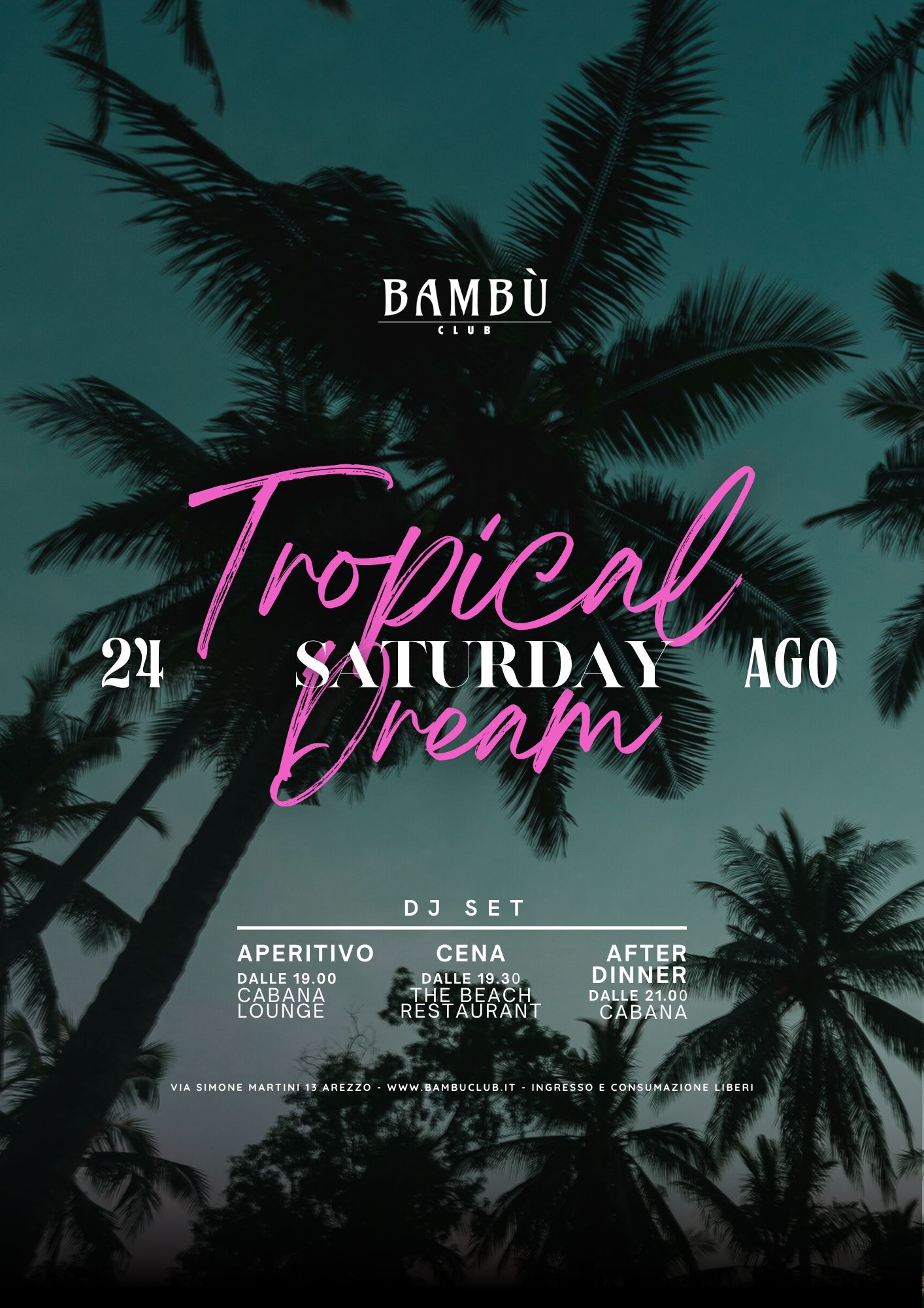 CABANA - TROPICAL DREAM - 24 AGOSTO