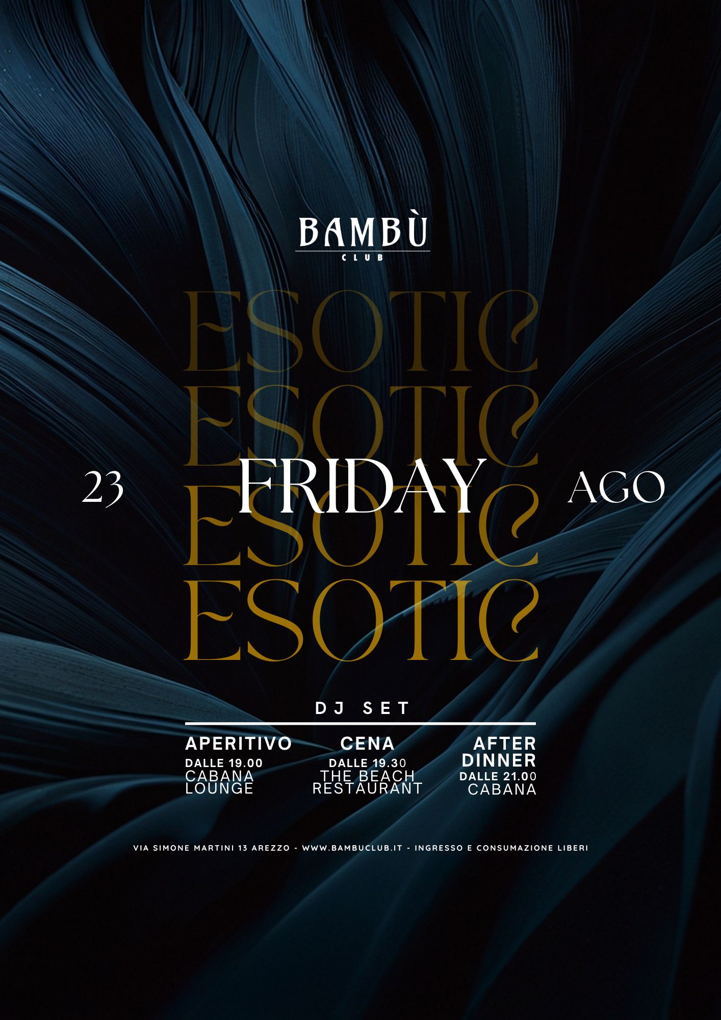 CABANA - ESOTIC FRIDAY - 23 AGOSTO