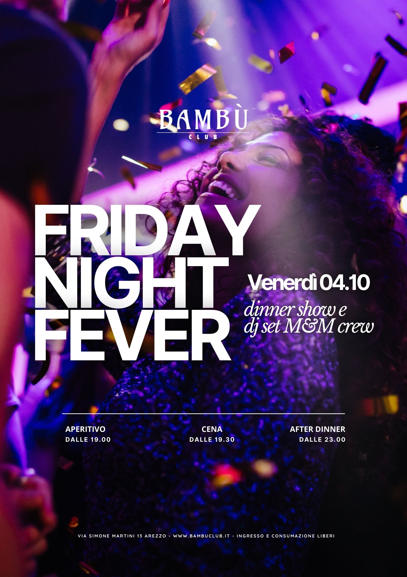 DINNER SHOW - FRIDAY NIGHT FEVER - 4 OTTOBRE