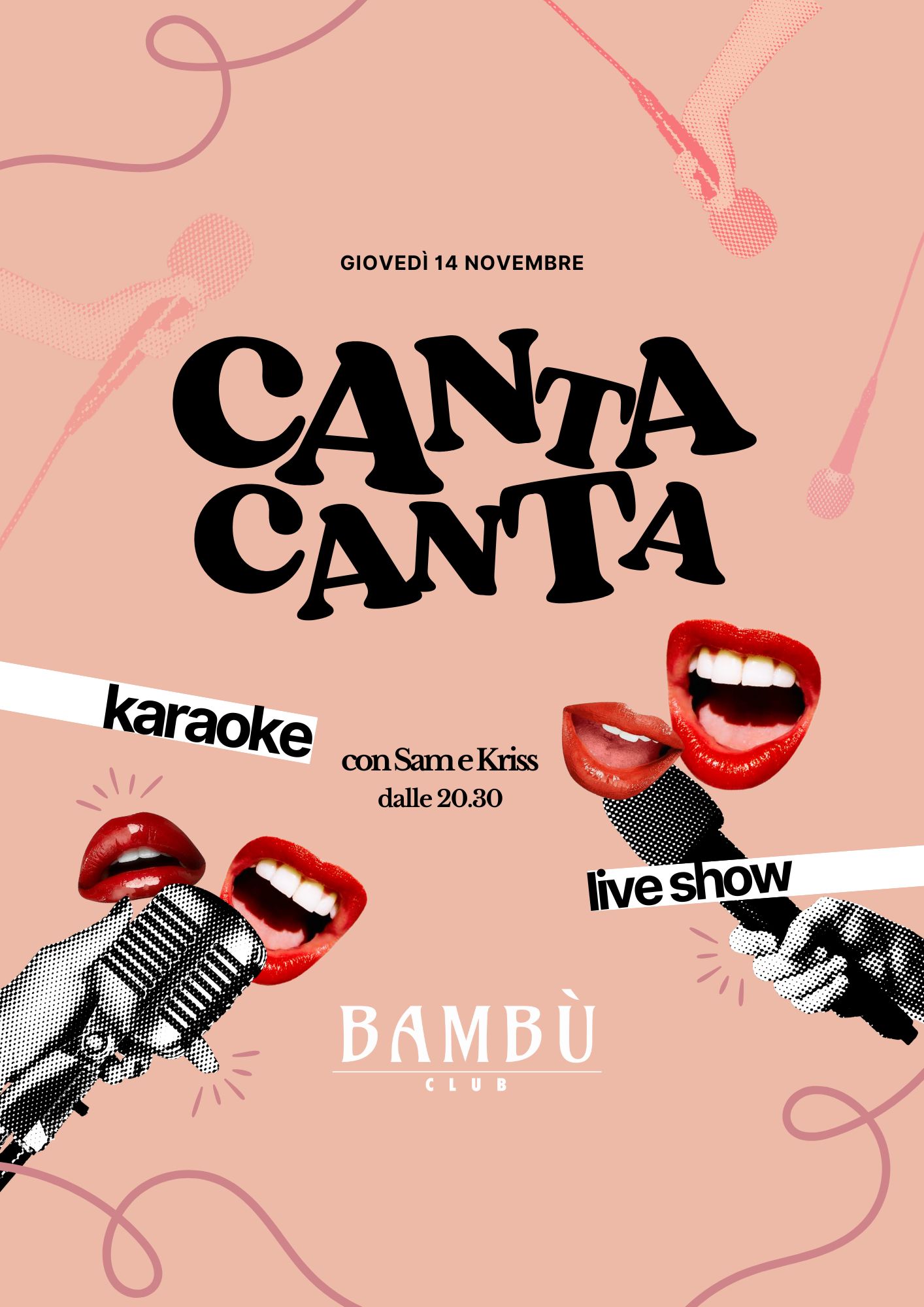 CABANA- CANTA CON SAM E KRISS KARAOKE- 14 NOVEMBRE